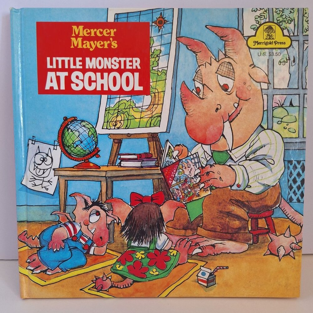 Mercer Mayers Little Monster At School Critters Hardcover Book 1978 Merrigold